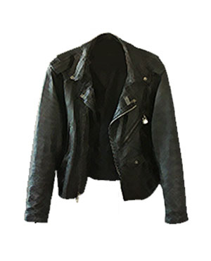 Vintage Black Leather Motorcycle Jacket